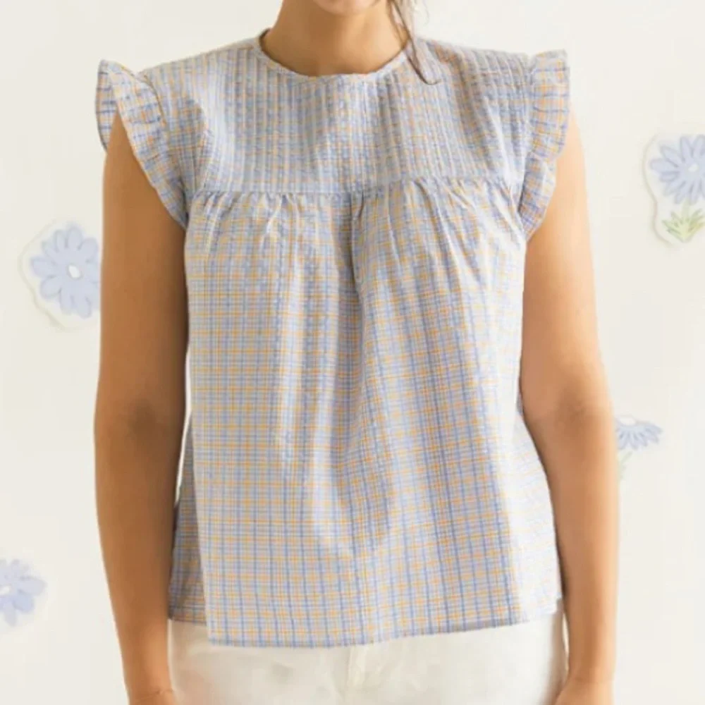 Harper Sage Women’s Kaleidoscope Blouse- Lavender Ochre - Picture 14 of 15